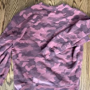 Lululemon pink camo crewneck